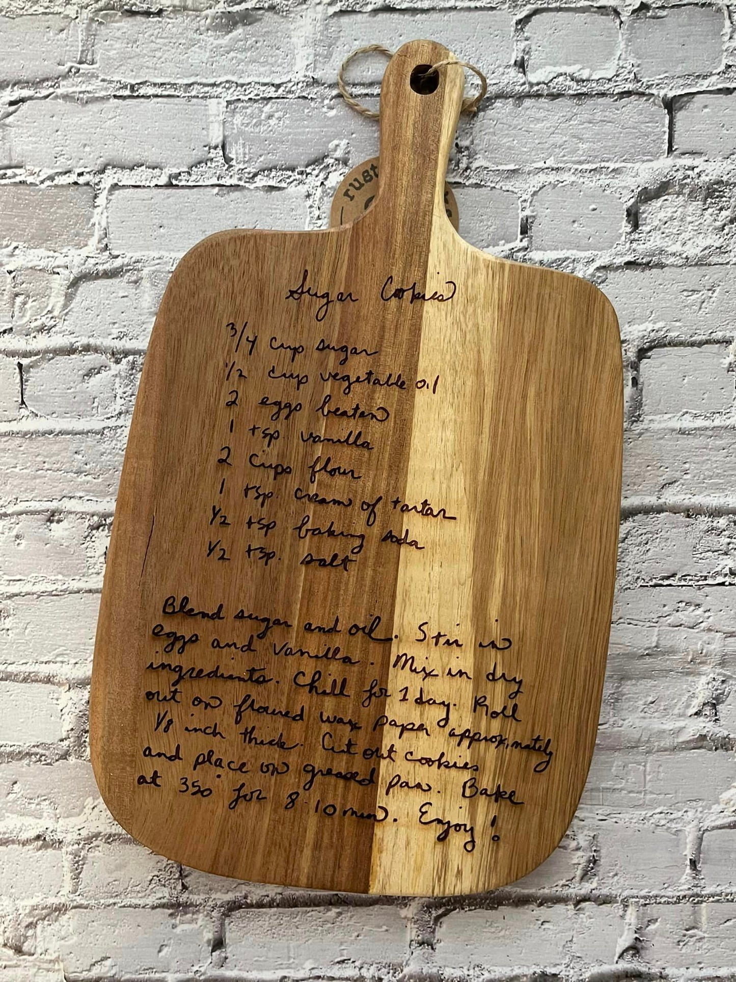 Custom Engraved Recipe Board